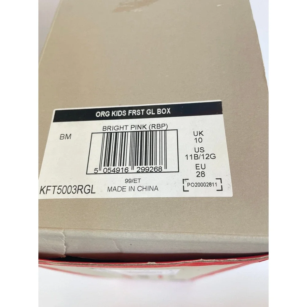 Hunter Kids First Gloss Rain Boots Bright Pink KFT5003RGL Size 11B/12G EU 28